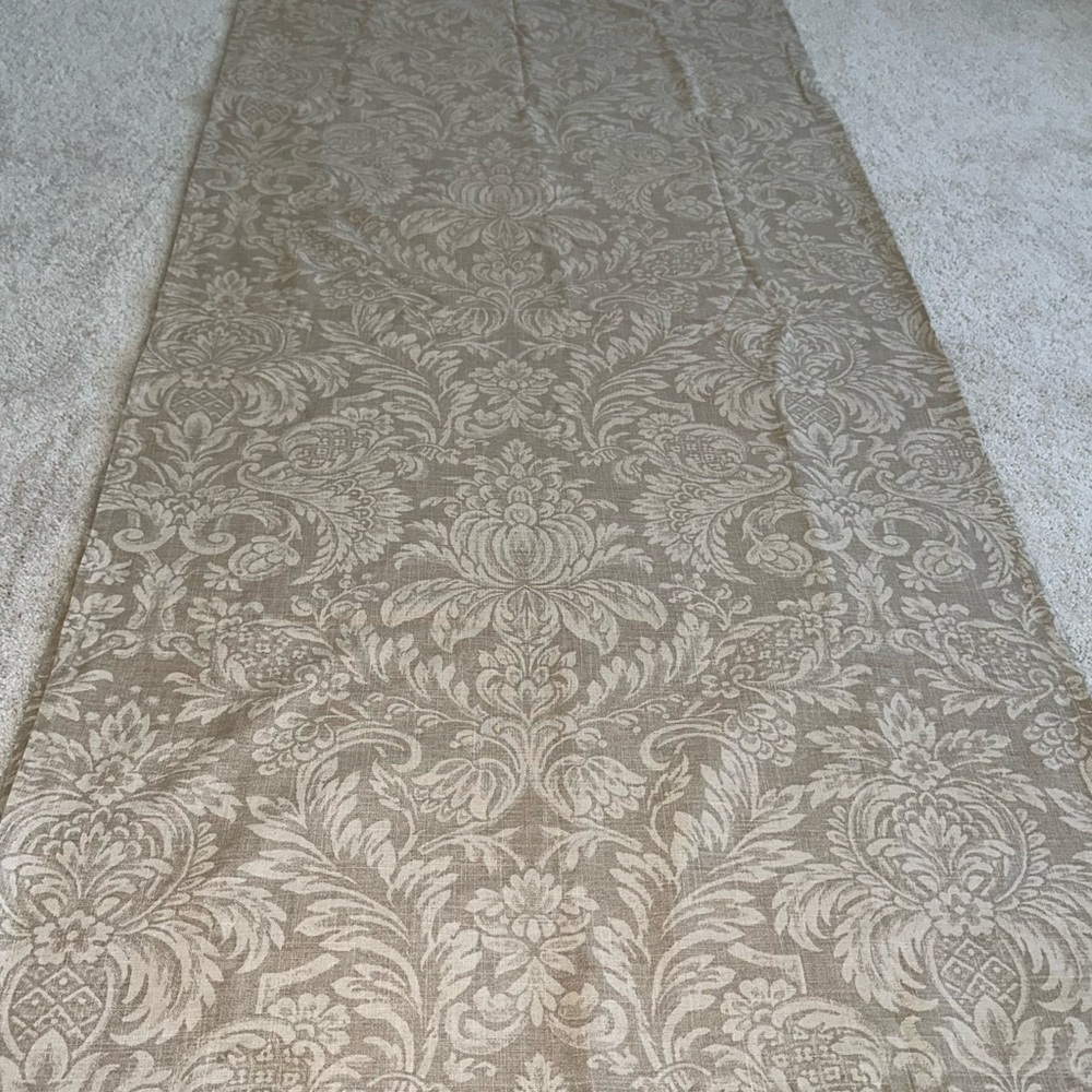 Brown/Beige Floral Print Shower Curtain - Picture 2 of 7
